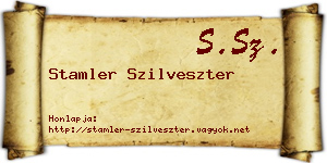Stamler Szilveszter névjegykártya